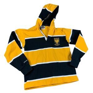 Dalhousie University Rugby Shirt Barbarian Canada Yellow Black Hooded Men M
